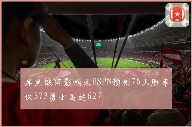 库里缺阵影响大ESPN预测76人胜率仅373勇士高达627